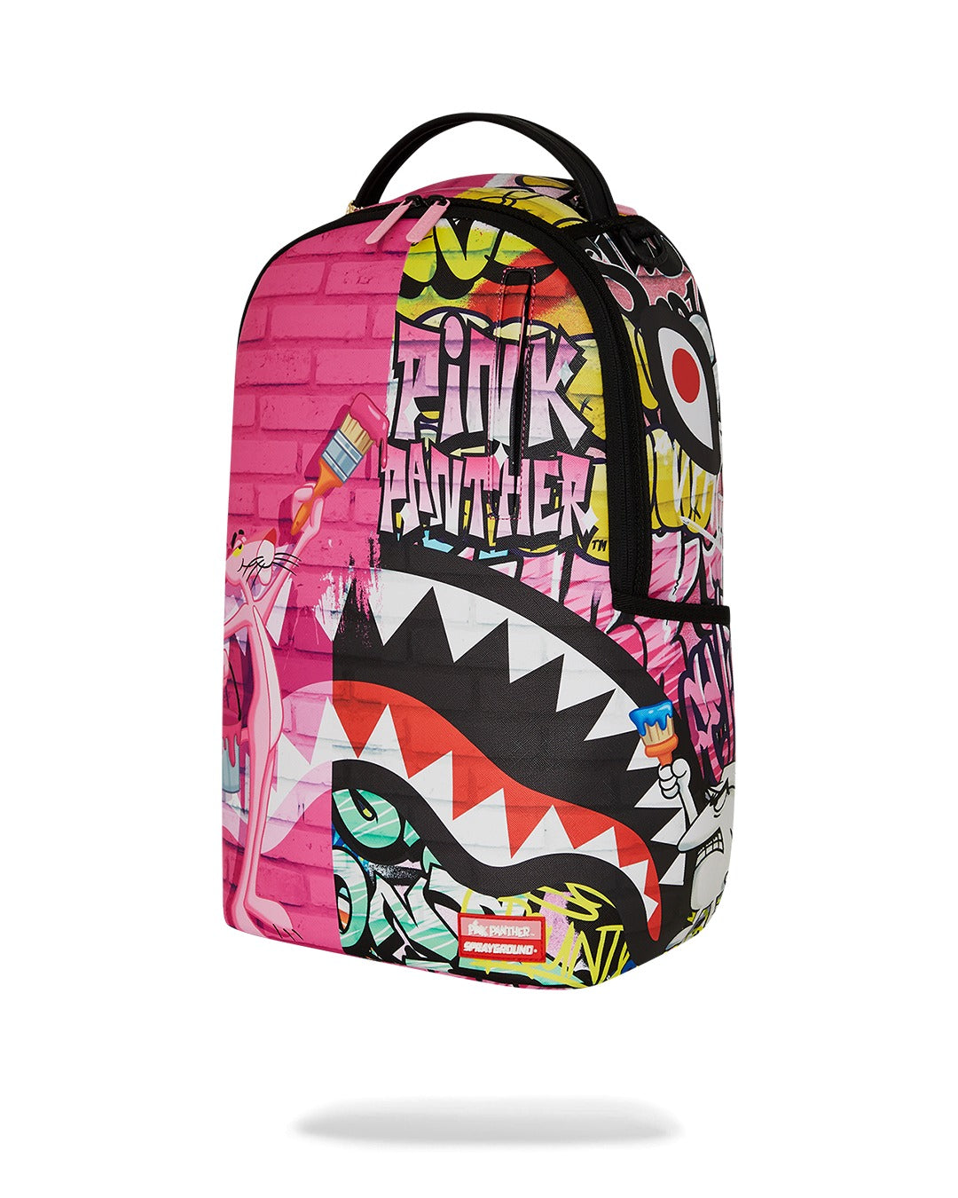 PINK PANTHER PAINTING OVER GRAFFITI DLXR BACKPACK