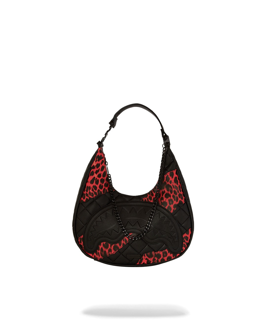 RED LEOPARD PUFFER VICE SHOULDER BAG