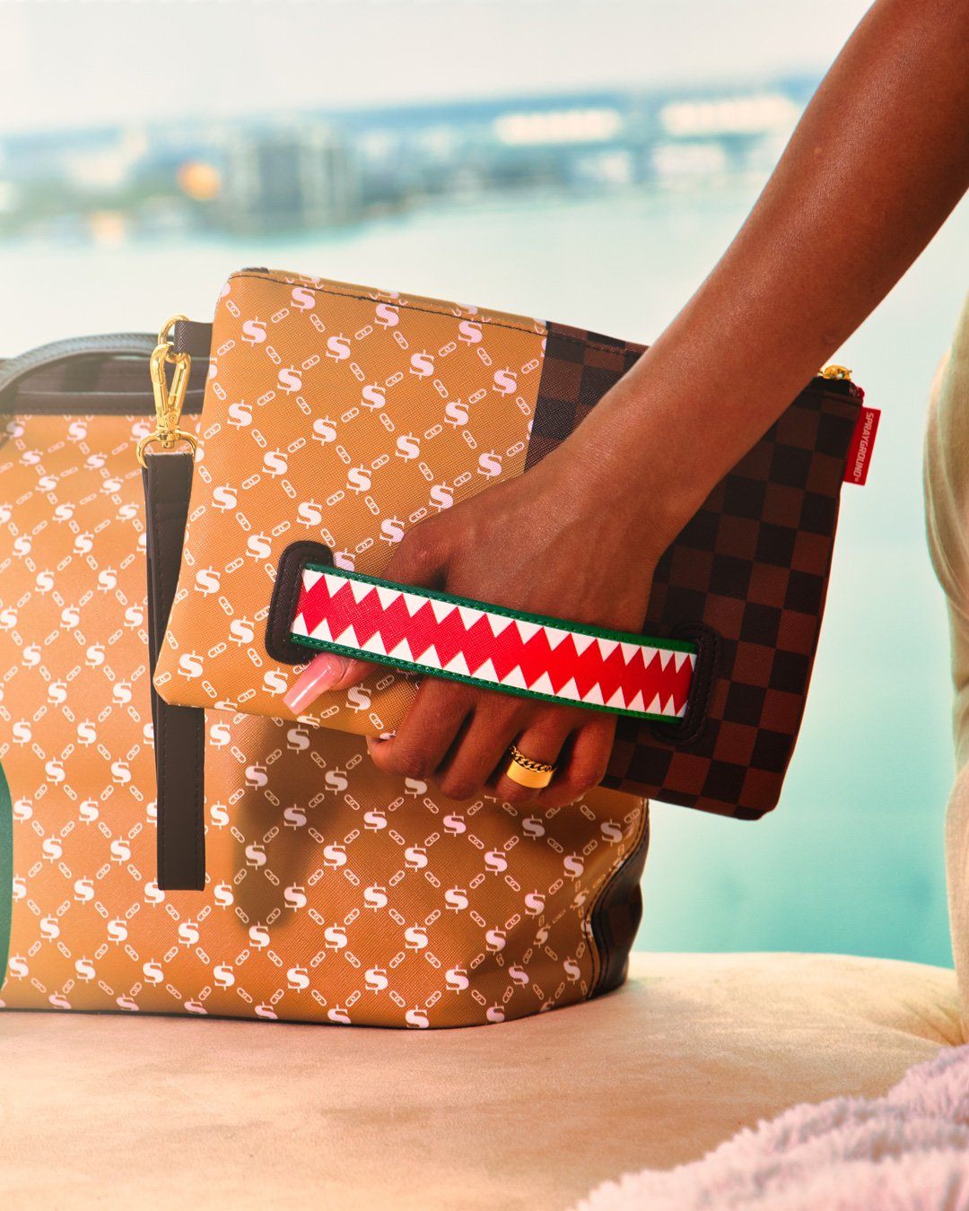 Sprayground Pochette PARIS VS FLORENCE POCHETTE Brown