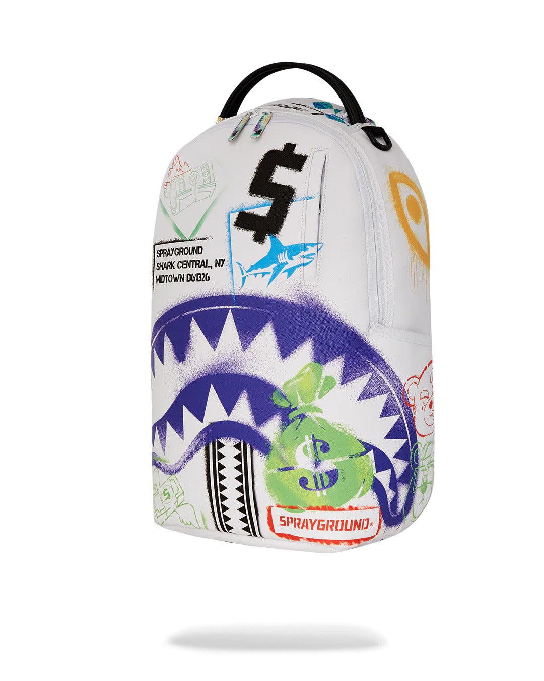 SHARK CENTRAL STENCILS WHITE DLXSV BACKPACK