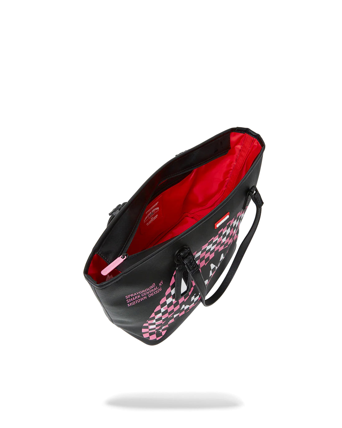 SHARK CENTRAL BREAKUP CHECK SORBET GREY TOTE