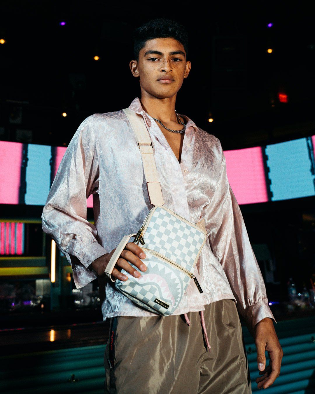 Sprayground Bag ROSE ALL DAY LA PALAIS SLING White