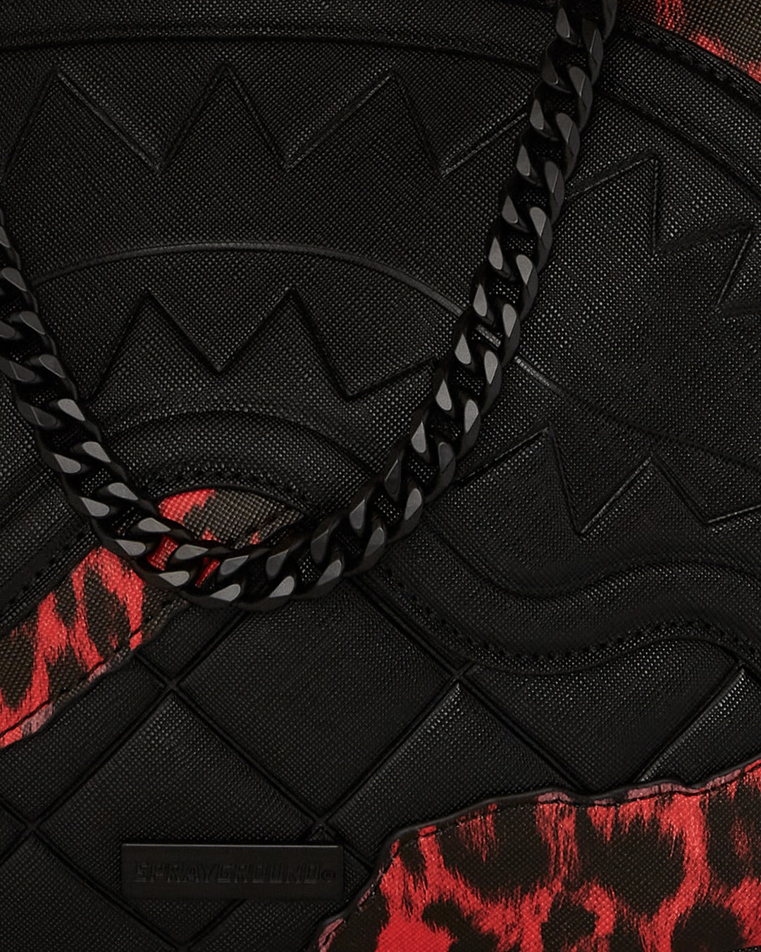 RED LEOPARD PUFFER VICE SHOULDER BAG