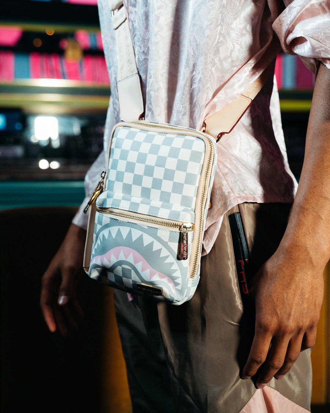 Sprayground Bag ROSE ALL DAY LA PALAIS SLING White