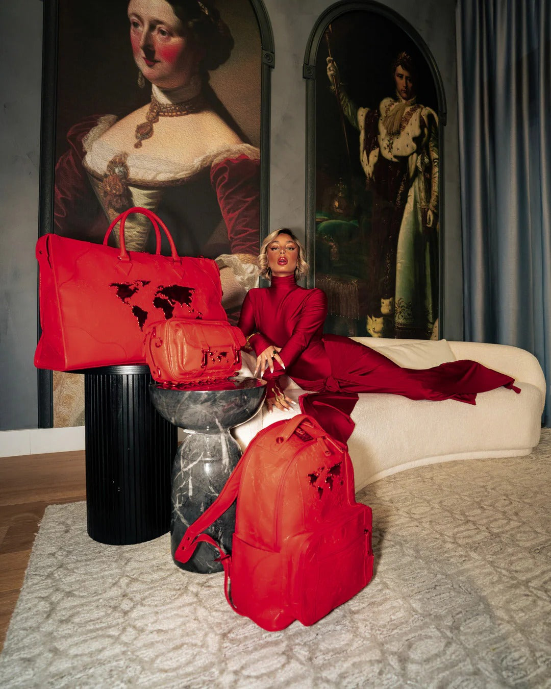 JAMES GLOBAL RED CROSSBODY